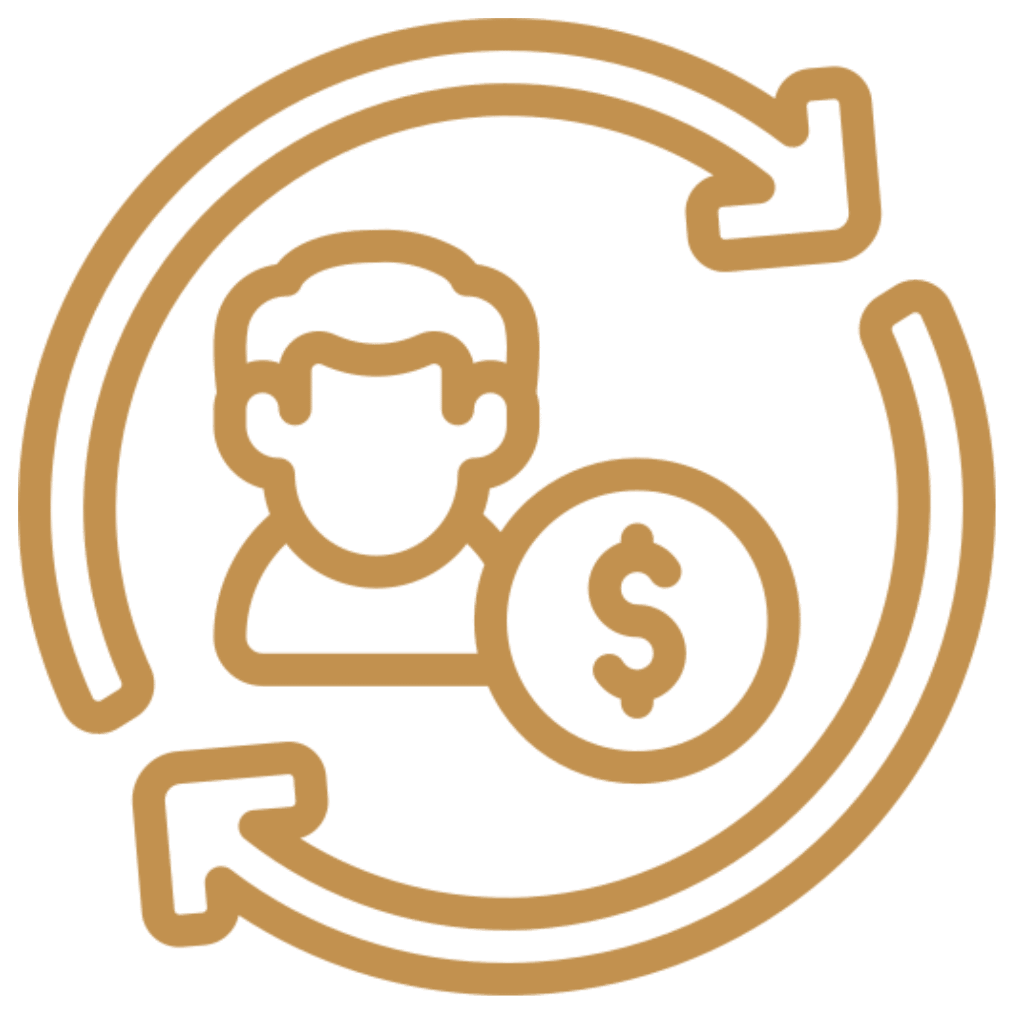 Money bag and coins icon on black.