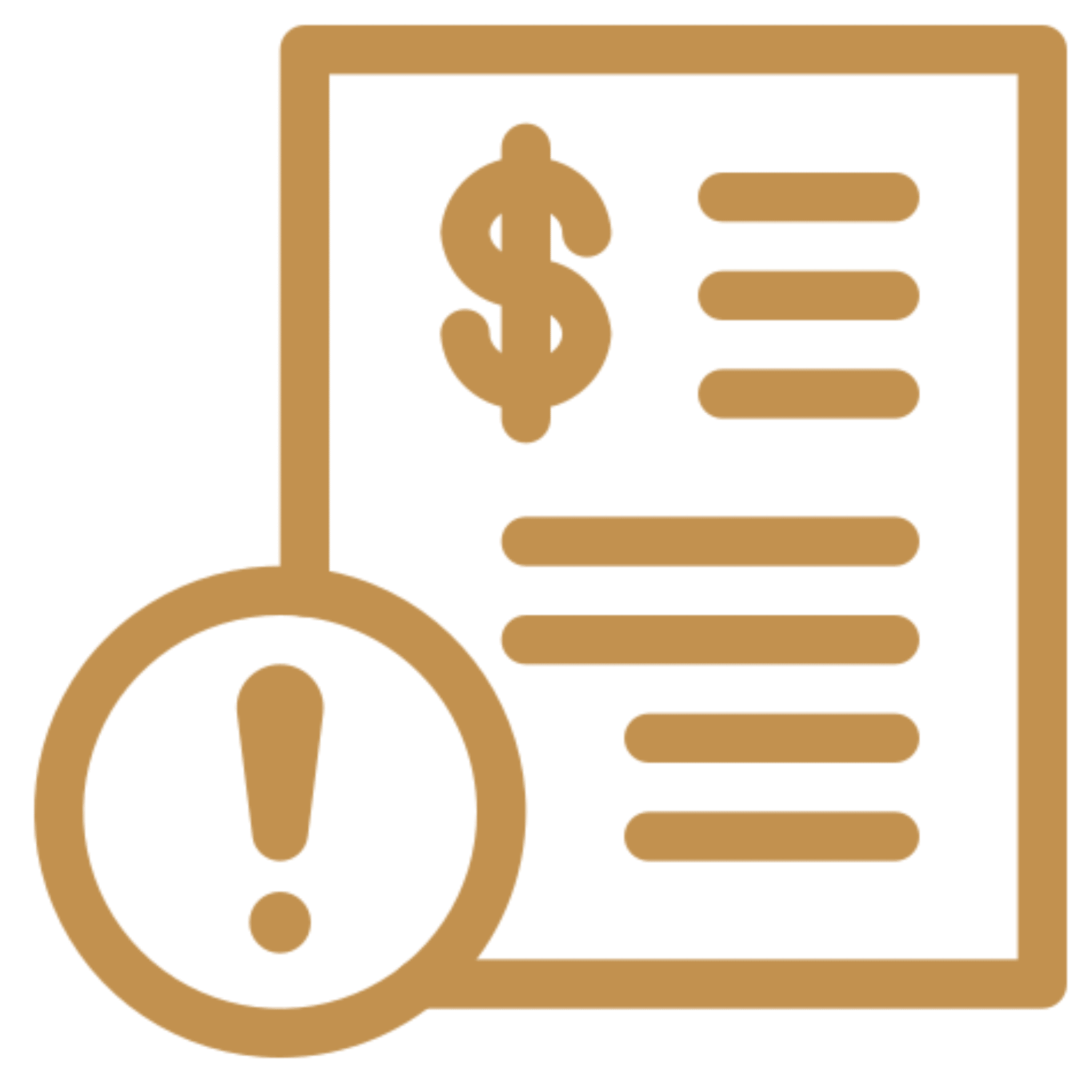 Tax document icon with percentage symbol.